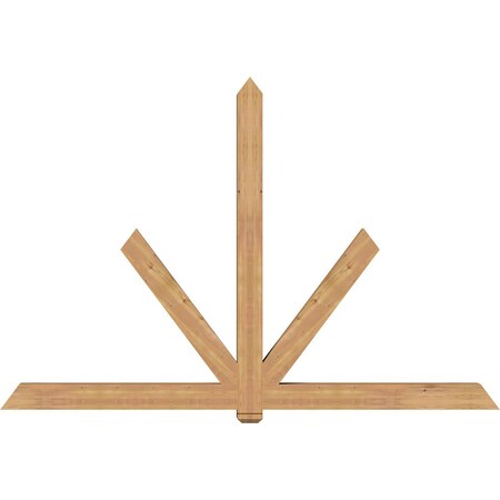 Ekena Millwork Kennewick Timber Gable Bracket, Western Red Cedar, 108"W x 72"H x 5 1/2"D x 5 1/2"F, 16/12 Pitch GBW108X72X0606KEN00SWR